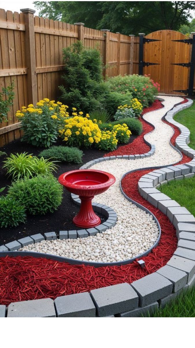 Camino Decorado Piedritas Plantas Decoracion Artesanal Piedras Encanto Natural Diseno Patios Jardines